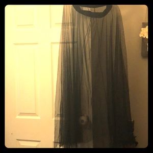 Black Mesh see through skirt